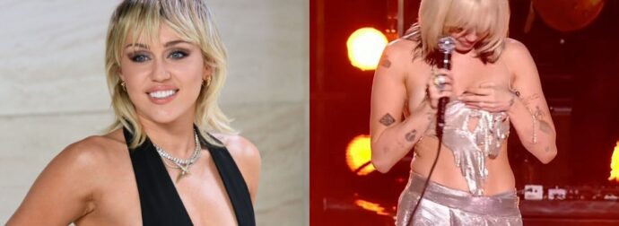 Το ατύχημα της Miley Cyrus: Κόπηκαν οι τιράντες και έμεινε τoπλεss στην σκήνη